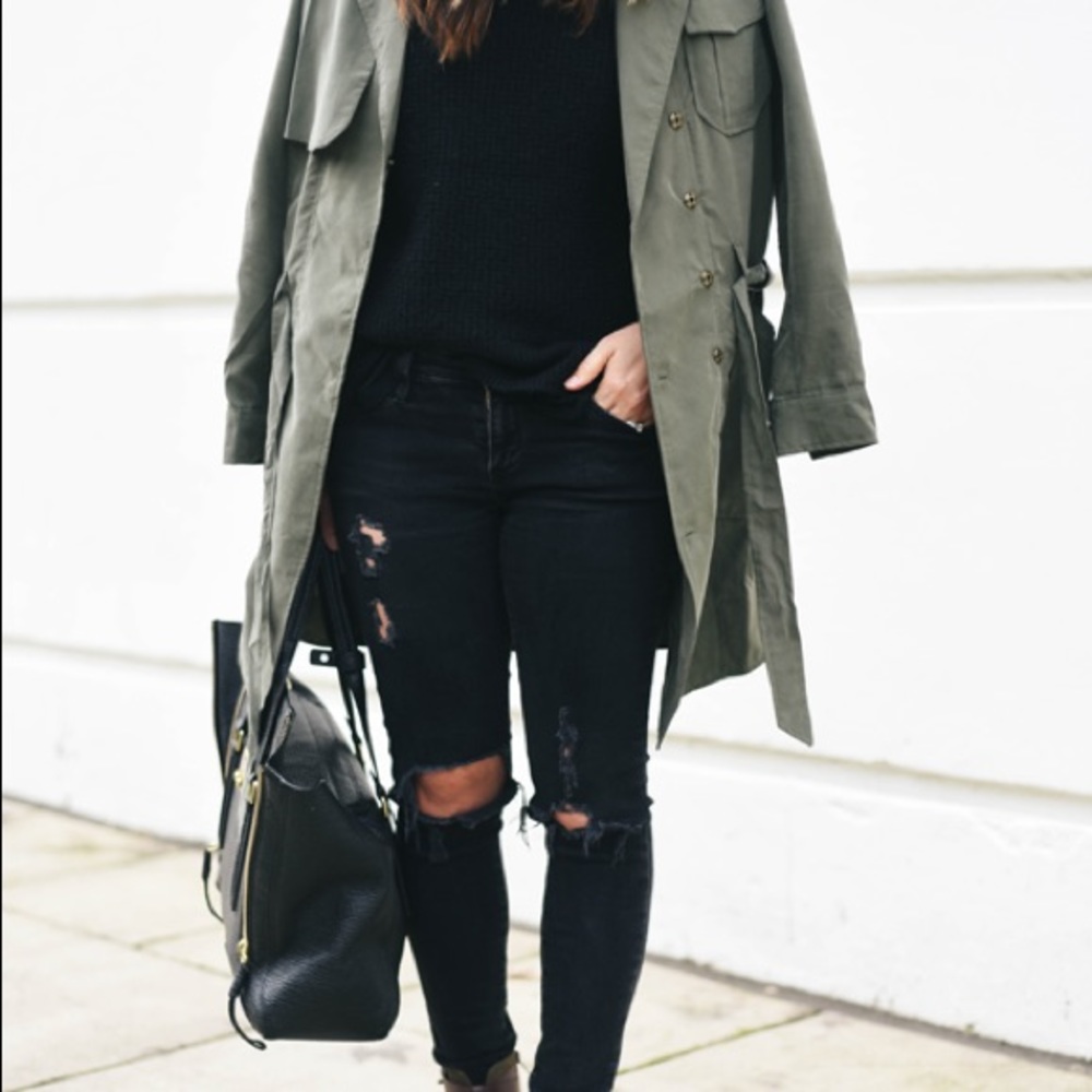 AG Black Ripped Jeans